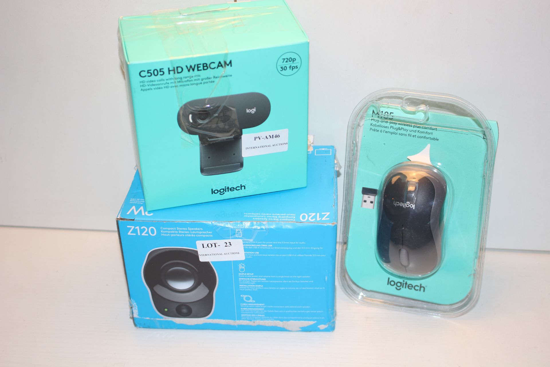 3X ASSORTED BOXED LOGITECH ITEMS (IMAGE DEPICTS STOCK)Condition ReportAppraisal Available on