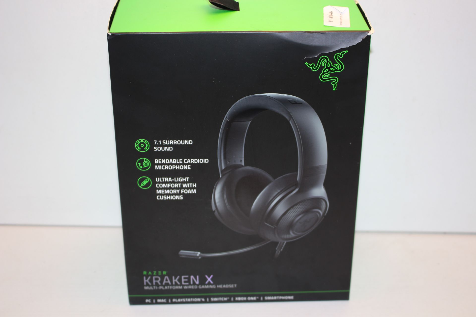 BOXED RAZER KRAKEN X MULTI-PLATFORM WIRED GAMING HEADSET RRP £59.99Condition ReportAppraisal