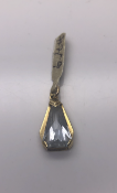 9 carat Yellow Gold Aquamarine Pendant (391)