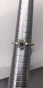 18ct Yellow Gold Sapphire and Diamond Ring (350)