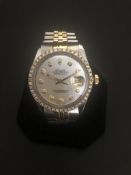 Brand: Rolex Model: Datejust Description: Rolex Bi Metal Datejust Year: Circa 1980's Case