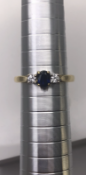 18 carat Yellow Gold Diamond and Sapphire Ring (354)