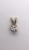 0.33 carat Solitaire Diamond Pendant set in 9 carat Yellow Gold 0.6g Ref 434