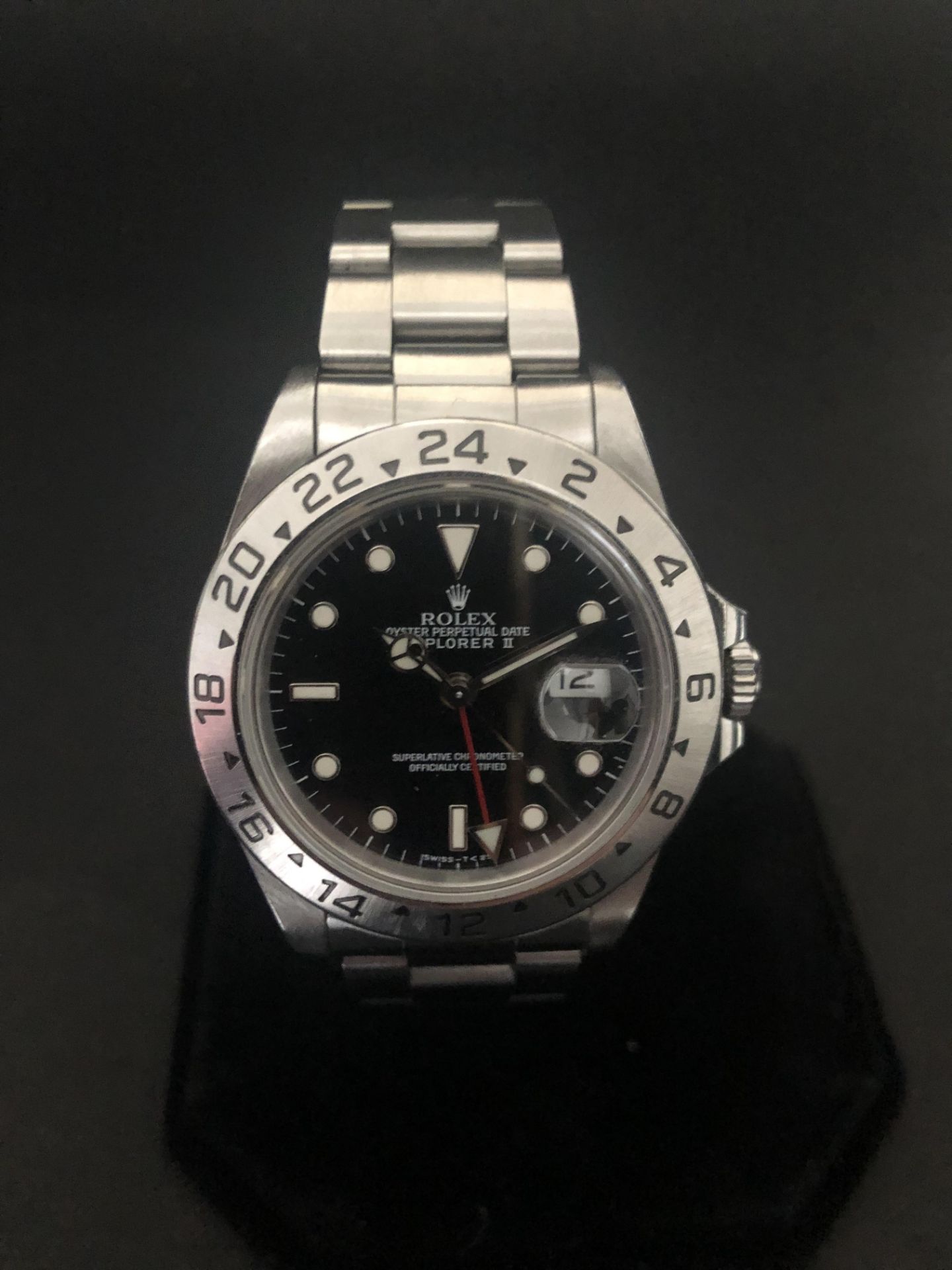 Brand: Rolex Model: Oyster Perpetual Explorer 2 Description: Black Face Rolex Oyster Perpetual