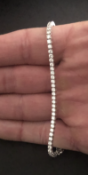 Braceley- Certificated 18 carat White Gold 4 carats of Round Diamonds