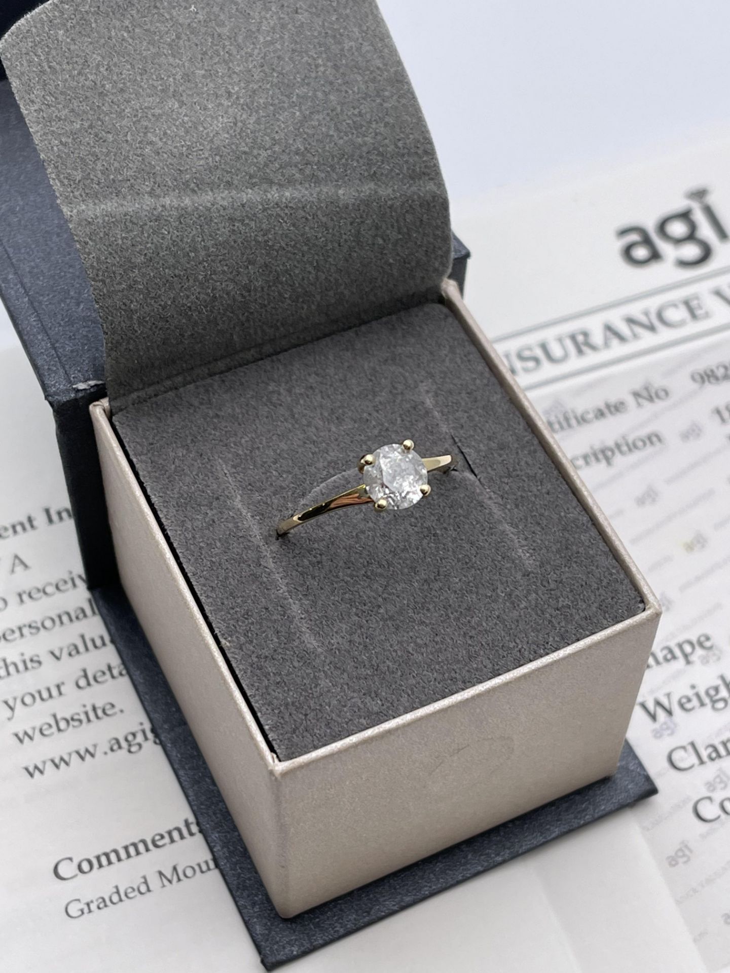 ***£6256.50*** 18CT YELLOW GOLD LADIES DIAMOND SOLITAIRE RING, SET WITH ONE BRILLIANT CUT DIAMOND, - Image 2 of 2