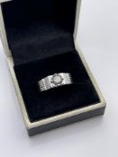 ***£2500.00*** 18CT WHITE GOLD LADIES DIAMOND SOLITAIRE RING, DIAMOND WEIGHT- 0.86CT, COLOUR- G,