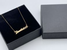 BOXED 9CT YELLOW GOLD ''DANILUISA'' IDENTITY NECKLACE, RRP-£165.00