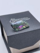 ONE QUARTZ MULTICOLOURED STONE, APPROX 10CT