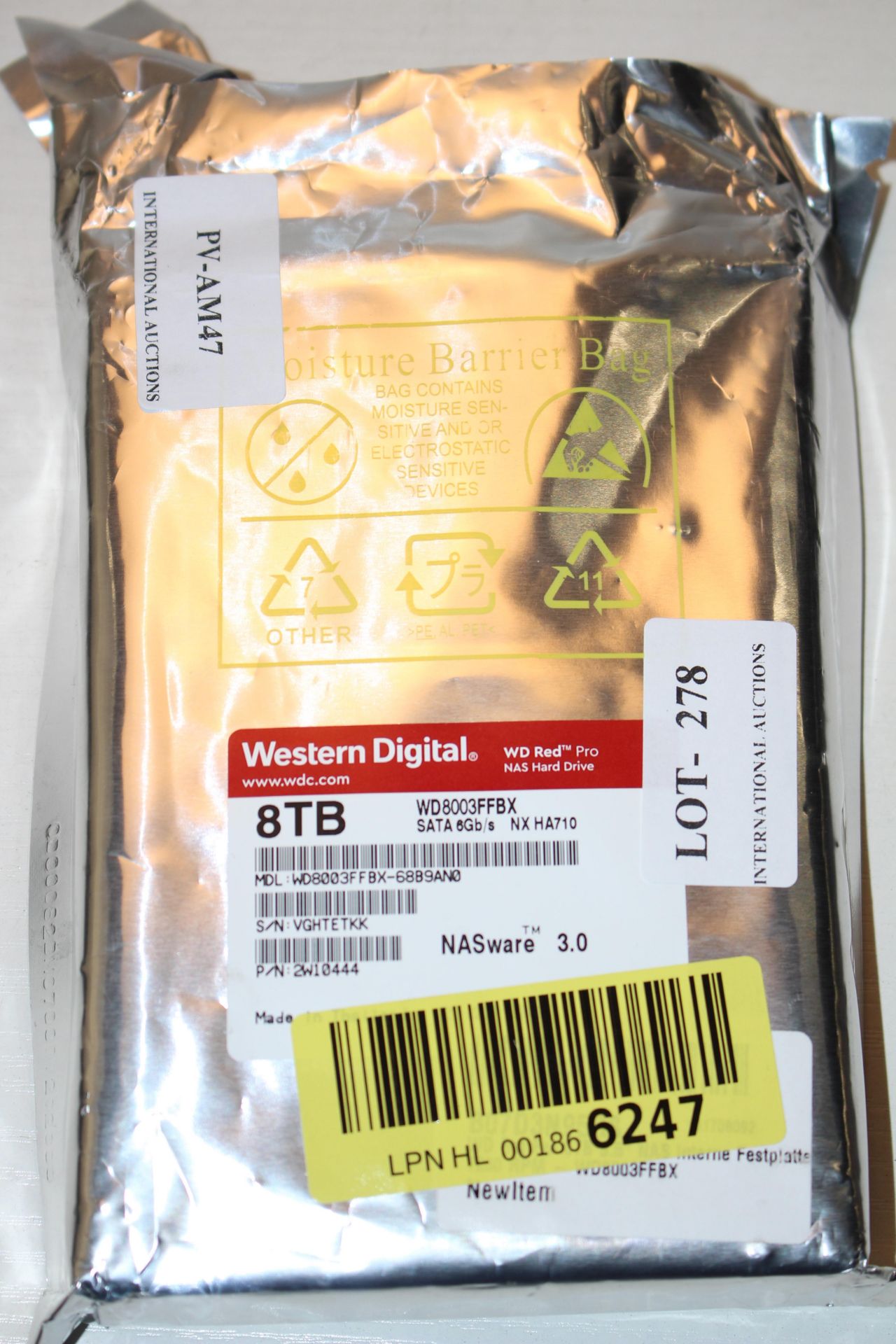 UNBOXED WESTERN DIGITAL 8TB HDDCondition ReportAppraisal Available on Request- All Items are