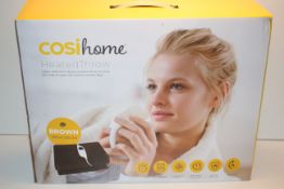 BOXED COSI HOME HEATED THROW BROWN 160 X 130 CM RRP £54.99Condition ReportAppraisal Available on
