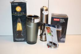 X5 KITCHEN ITEMS INCLUDING, FRENCH PRESS, CUPS AND OTHER, PLEASE USE IMAGE AS A GUIDECondition