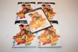 5X BOXED SEALED MARVEL STUDIOS ANT MAN AND THE WASP - 4K ULTRA HD + BLU RAY DVD DISCS Condition