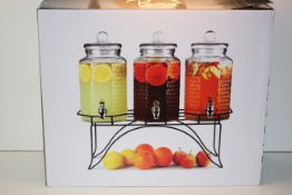 BOXED BAR DRINKS STUFF - DEL SOL TRIPLE DRINKS DISPENSER WITH STAND 12L Condition ReportAppraisal