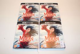 4X BOXED SEALED DISNEY MULAN 4K ULTRA HD + BLU RAY DVD DISCS Condition ReportAppraisal Available