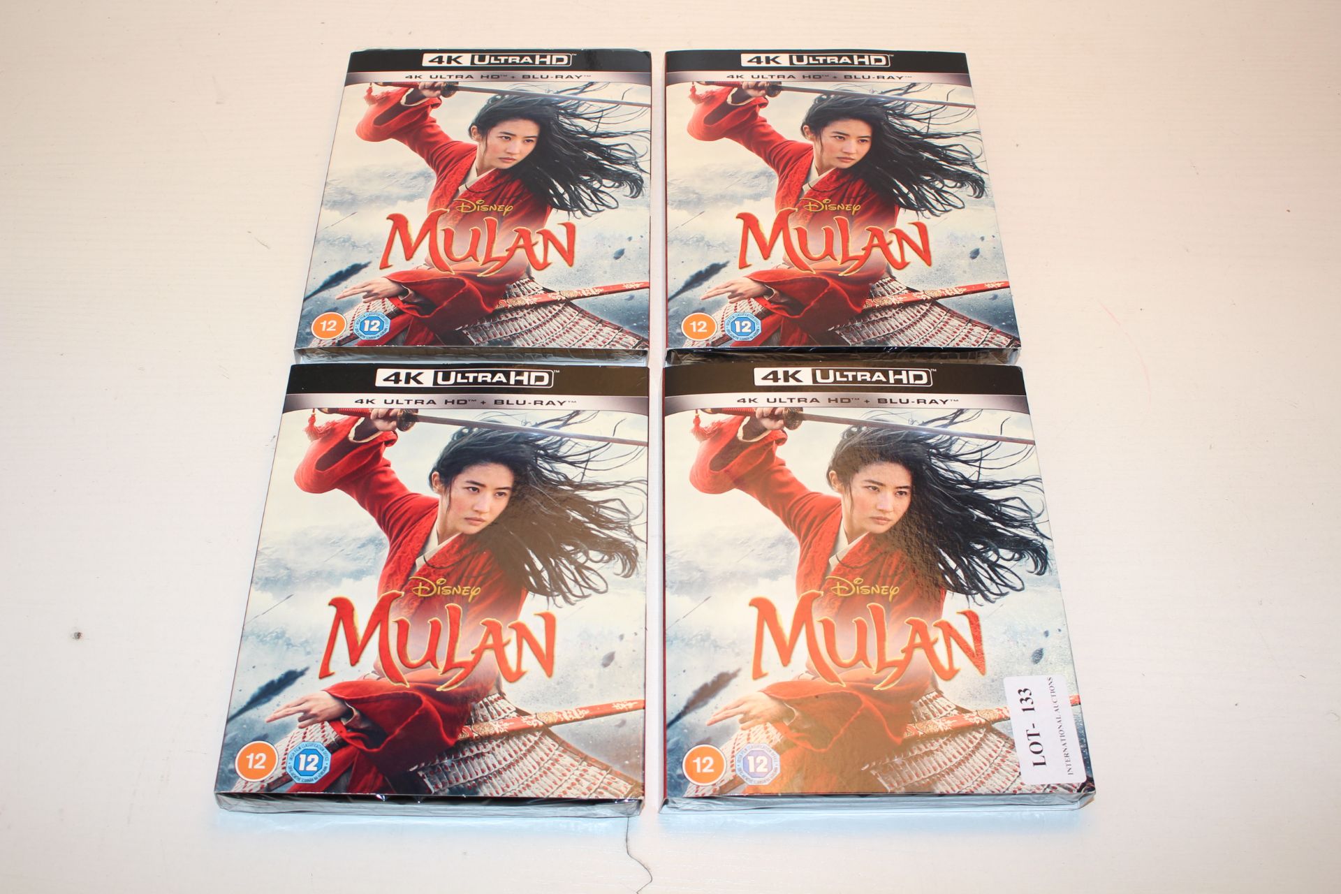 4X BOXED SEALED DISNEY MULAN 4K ULTRA HD + BLU RAY DVD DISCS Condition ReportAppraisal Available