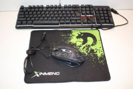 3X ASSORTED ITEMS TO INCLUDE GAMING MOUSE, MOUSE MAT & KEYBOARDCondition ReportAppraisal Available