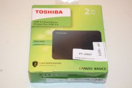 BOXED TOSHIBA 2TB USB 3.0 HARD DRIVE RRP £54.99Condition ReportAppraisal Available on Request- All