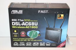 BOXED ASUS FAST NETWORKING SOLUTION DUAL BAND WIRELESS ROUTER DSL-AC68U RRP £160.00Condition