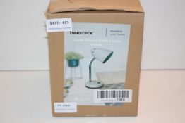 BOXED INNOTECK CONE SHADE DESK LAMP IN WHITE Condition ReportAppraisal Available on Request- All