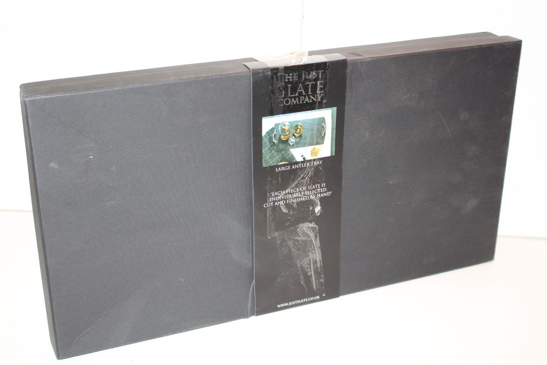 BOXED THE JUIST SLATE COMPANY LARGE ANTLER TRAYCondition ReportAppraisal Available on Request- All