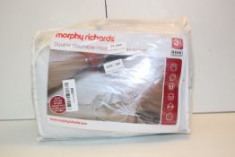 MORPHY RICHARDS DOUBLE WASHABLE HEATED BLANKET Condition ReportAppraisal Available on Request- All