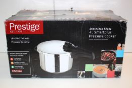 BOXED PRESTIGE STAINLESS STEEL 4L SMARTPLUS PRESSURE COOKERCondition ReportAppraisal Available on