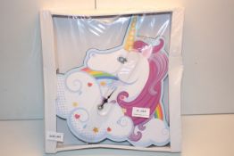 BOXED UNICORN WALL CLOCK RRP £18.99Condition ReportAppraisal Available on Request- All Items are