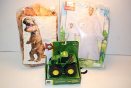 3X ASSORTED ITEMS TO INCLUDE TOY TRACTOR, SMIFFYS BUNNY SUIT & OTHER (IMAGE DEPICTS STOCK)