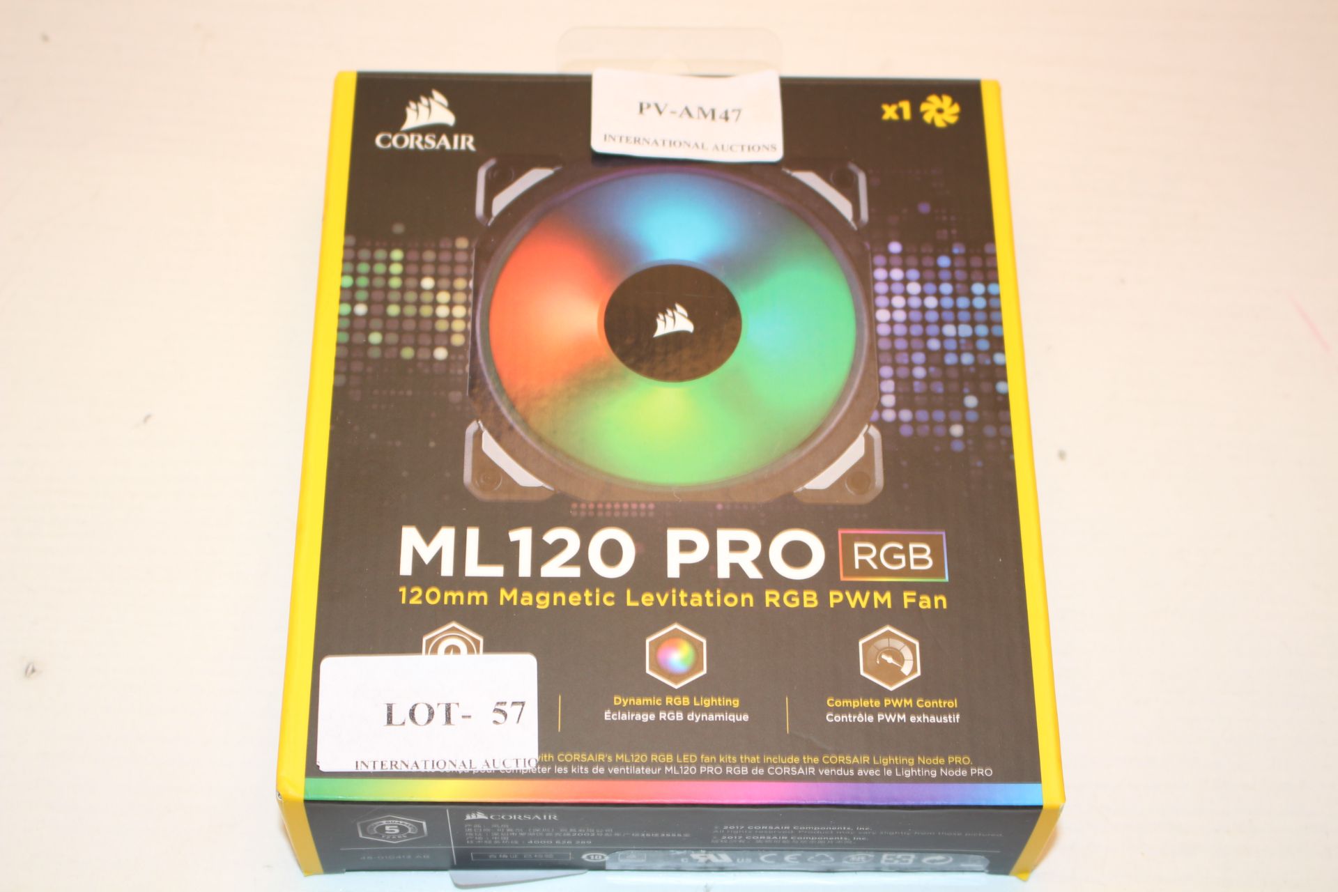 BOXED CORSAIR ML120 PRO RGB 120MM MAGNETIC LEVITATION RGB PWM FAN RRP £71.20Condition