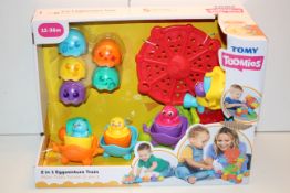 BOXED TOMY TOOMIES 2-IN-1 EGGVENTURE TRAIN 12-36MCondition ReportAppraisal Available on Request- All