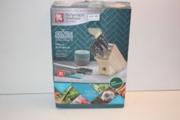 BOXED RICHARDSON SHEFFIELD 9 PIECE KNIFE BLOCK SET Condition ReportAppraisal Available on Request-