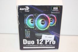 BOXED AERO COOL DUO 12 PRO LED FAN TRIPLE PACK RRP £26.99Condition ReportAppraisal Available on