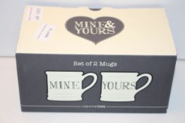 BOXED MINE - YOURS SET OF TWO MUGS Condition ReportAppraisal Available on Request- All Items are