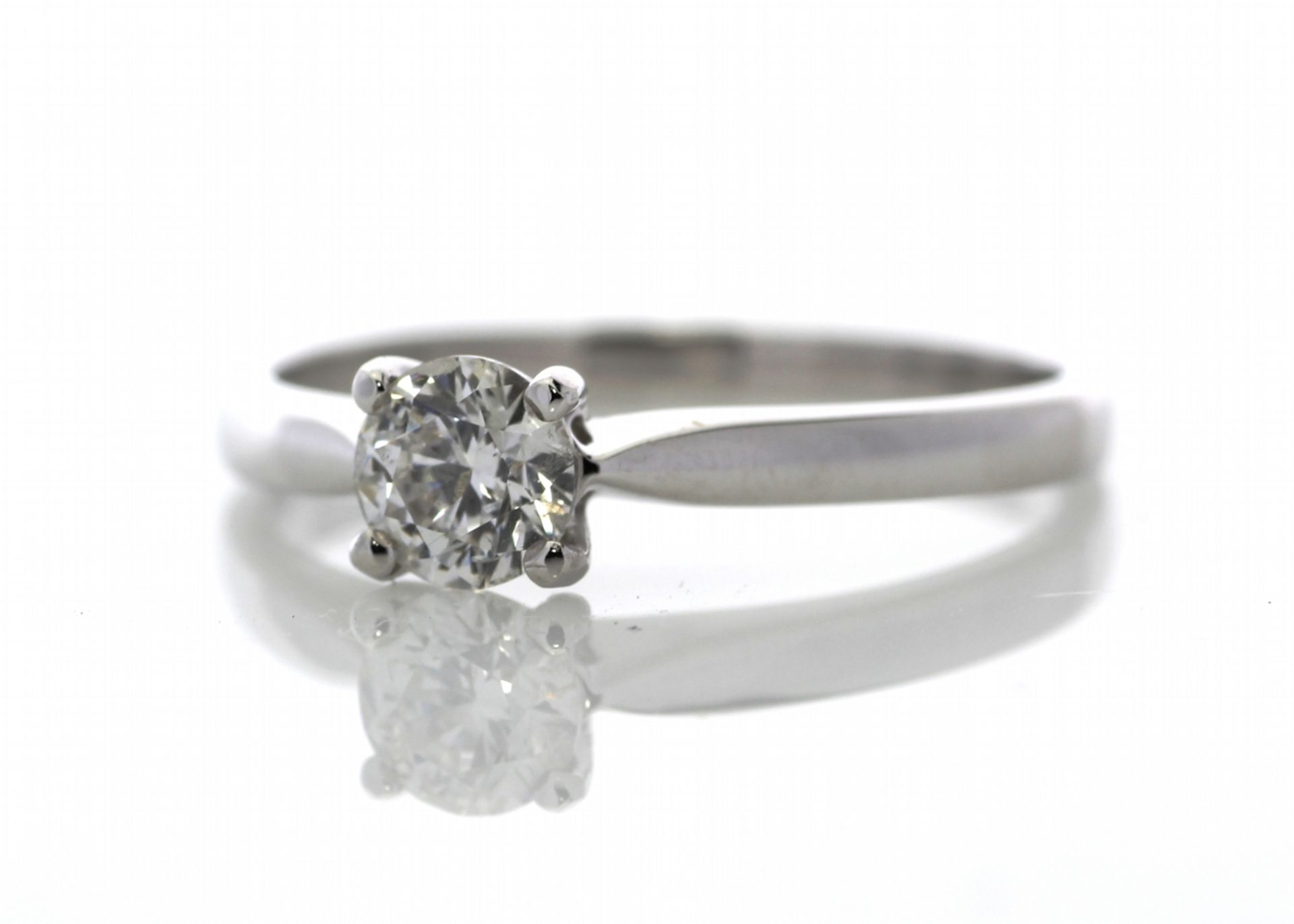 18ct White Gold Solitaire Diamond Ring 0.50 Carats - Valued by AGI £7,136.00 - A beautiful round - Image 2 of 6