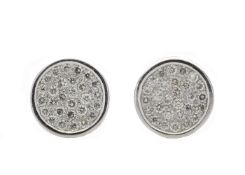 9ct White Gold Diamond Cluster Earring 0.28 Carats - Valued by GIE £2,745.00 - These simple everyday