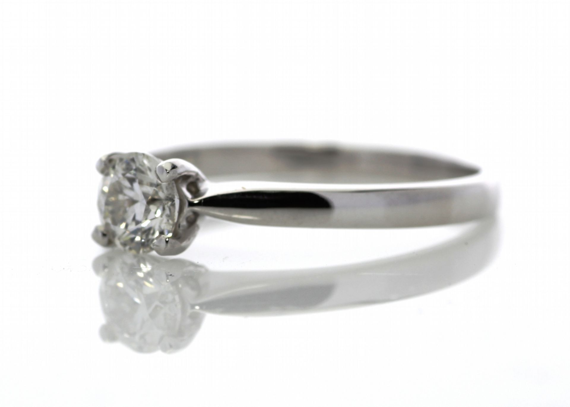 18ct White Gold Solitaire Diamond Ring 0.50 Carats - Valued by AGI £7,136.00 - A beautiful round - Image 3 of 6