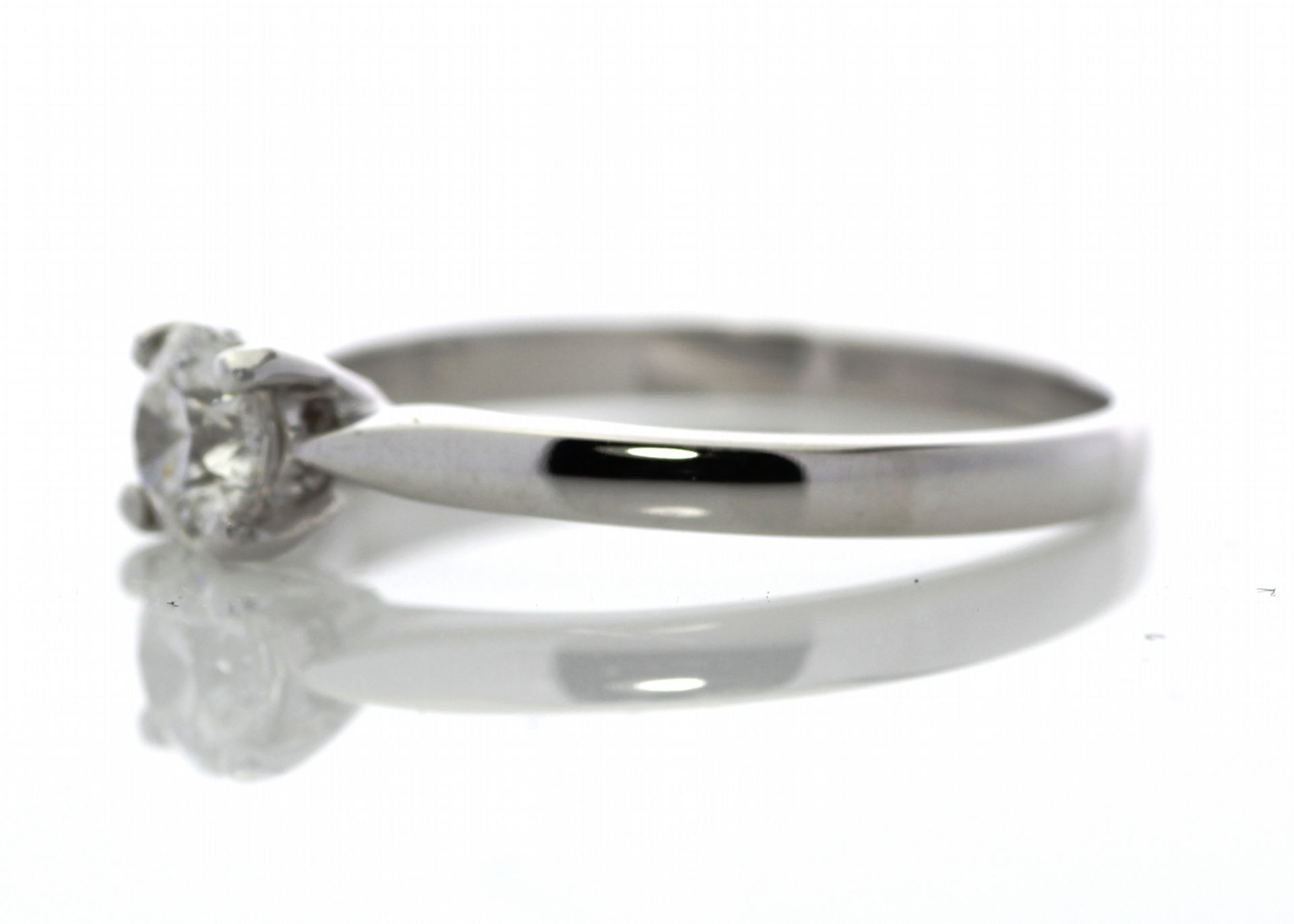 18ct White Gold Solitaire Diamond Ring 0.50 Carats - Valued by AGI £7,136.00 - A beautiful round - Image 4 of 6