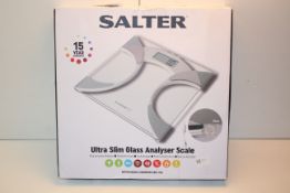 BOXED SALTER ULTRA SLIM ANALYSER GLASS SCALE RRP £27.99Condition ReportAppraisal Available on