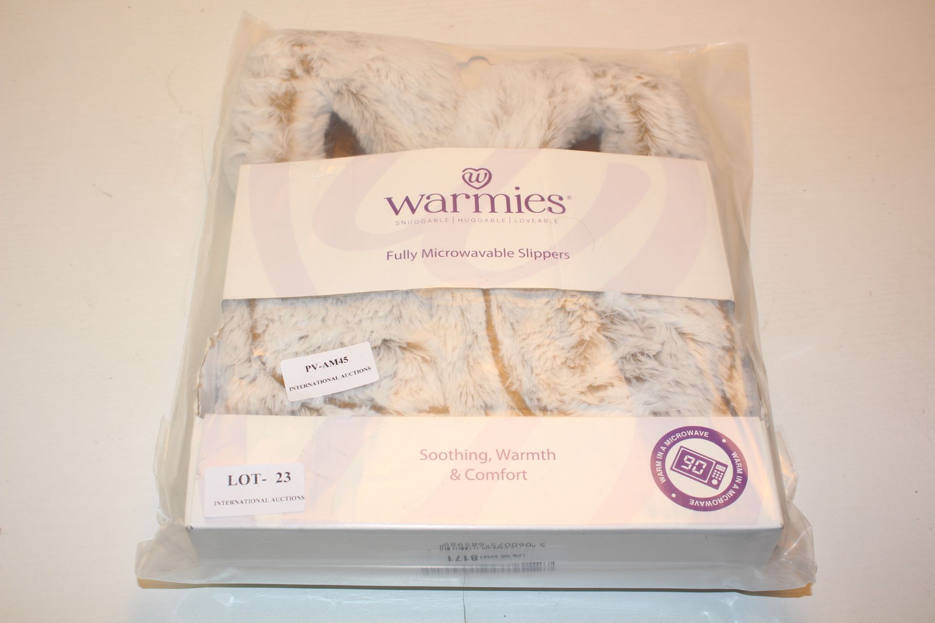 BAGGED WARMIES FULLY MICROWAVEABLE SLIPPERS SOOTHING WARMTH & COMFORT Condition ReportAppraisal