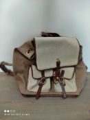 1 BROWN AND CREAM BACKPACKCondition ReportAppraisal Available on Request- All Items are Unchecked/