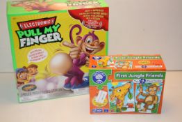 2X BOXED ASSORTED TOYS TO INCLUDE 'PULL MY FINGER' & OTHER (IMAGE DEPICTS STOCK)Condition