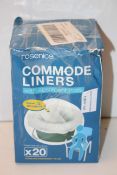 BOXED ROSENICE COMMODE LINERS WITH ABSORBANT PADSCondition ReportAppraisal Available on Request- All