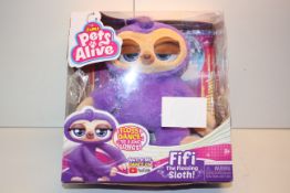 BOXED ZURU PETS ALIVE FIFI THE FLOSSING SLOTH!Condition ReportAppraisal Available on Request- All