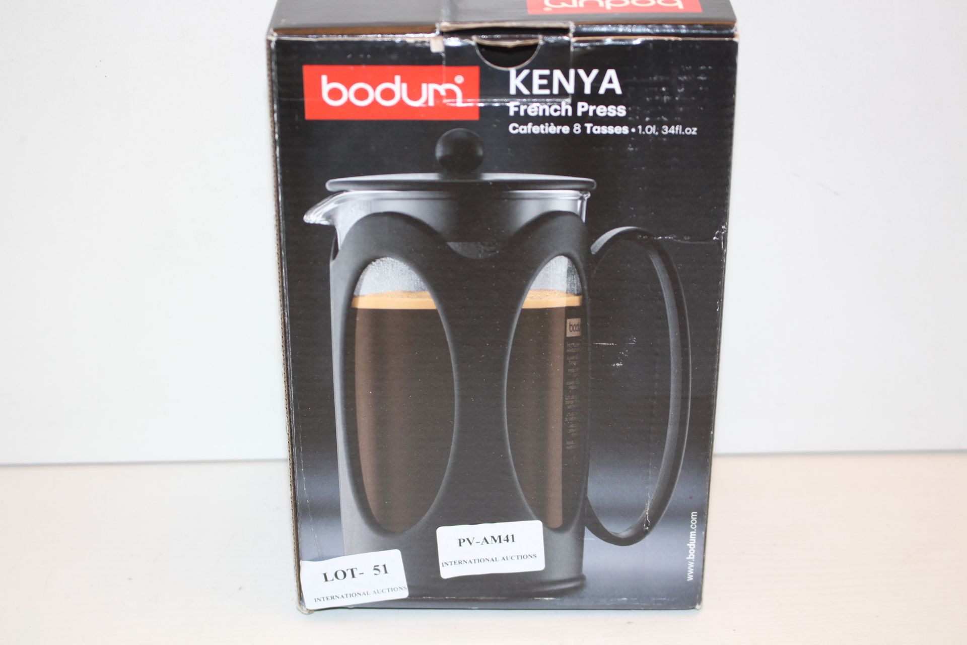 BOXED BODUM KENYA FRENCH PRESS 1.0L CAFETIERRACondition ReportAppraisal Available on Request- All