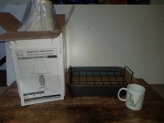1 LOT TO CONTAIN 3 ITEMS TO INCLUDE, BARLEY TOUCH LAMP, OVEN DISH WIUTH RACK, CUPCondition