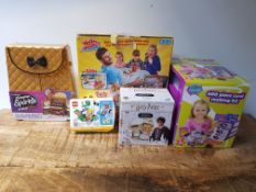 X 5 CHILDRENS ITEMS TO INCLUDE, CARD MAKING SET, INSTAGLAM, HARRP POTTER TRIVIAL PURSUIT, MINI