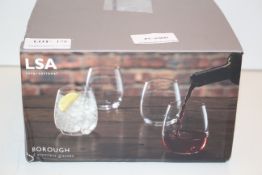 BOXED LSA INTERNATIONAL BOROUGH 4 STEMLESS GLASSES Condition ReportAppraisal Available on Request-