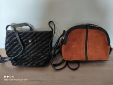2 X OVER THE SHOULDER HANDBAGS BLACK AND TANCondition ReportAppraisal Available on Request- All