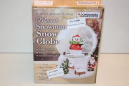 BOXED WINTER WONDERLAND MUSICAL SNOWMAN SNOW GLOBE Condition ReportAppraisal Available on Request-